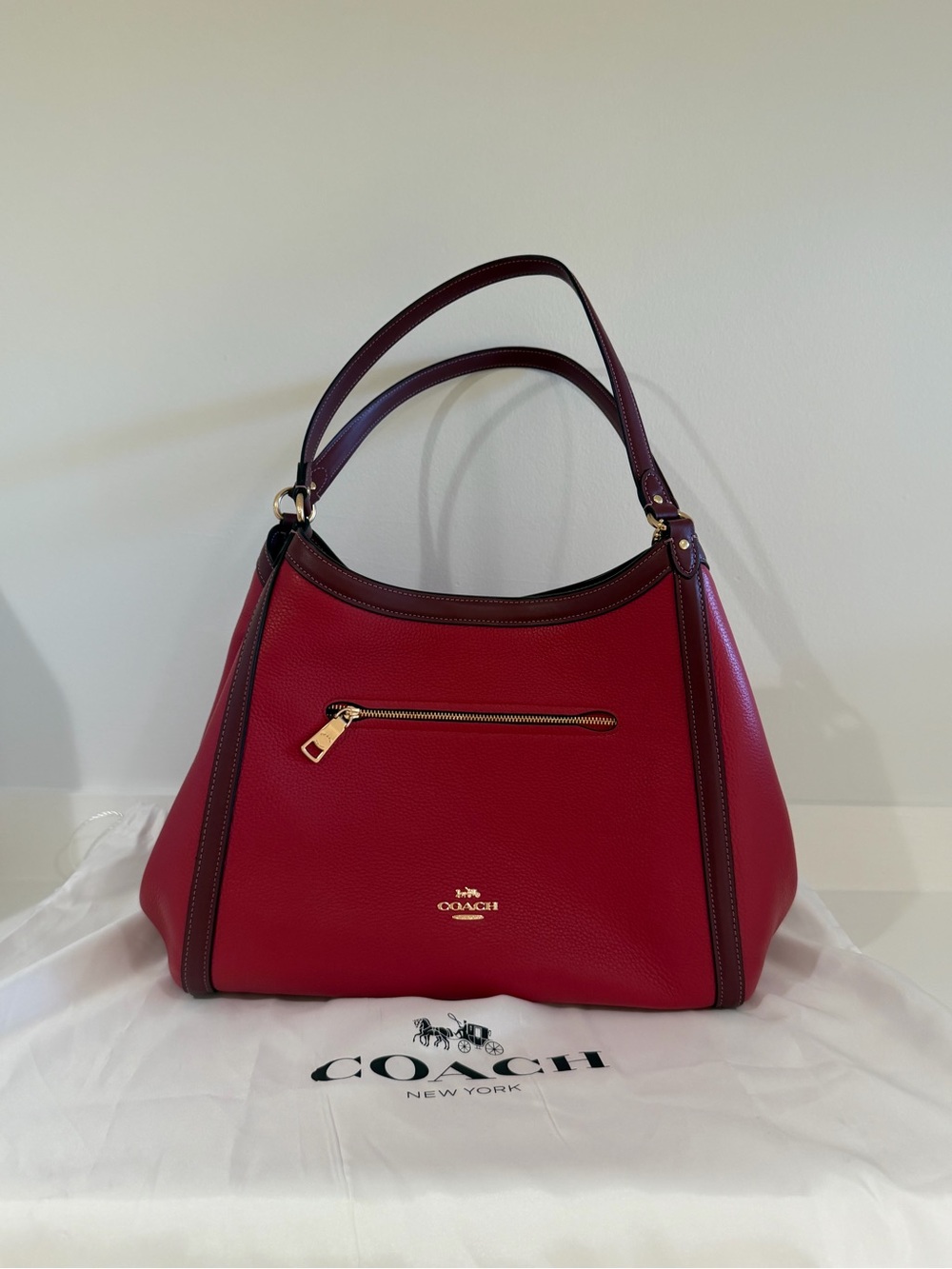 Coach Red Leather Hobo Bag (brand new)
